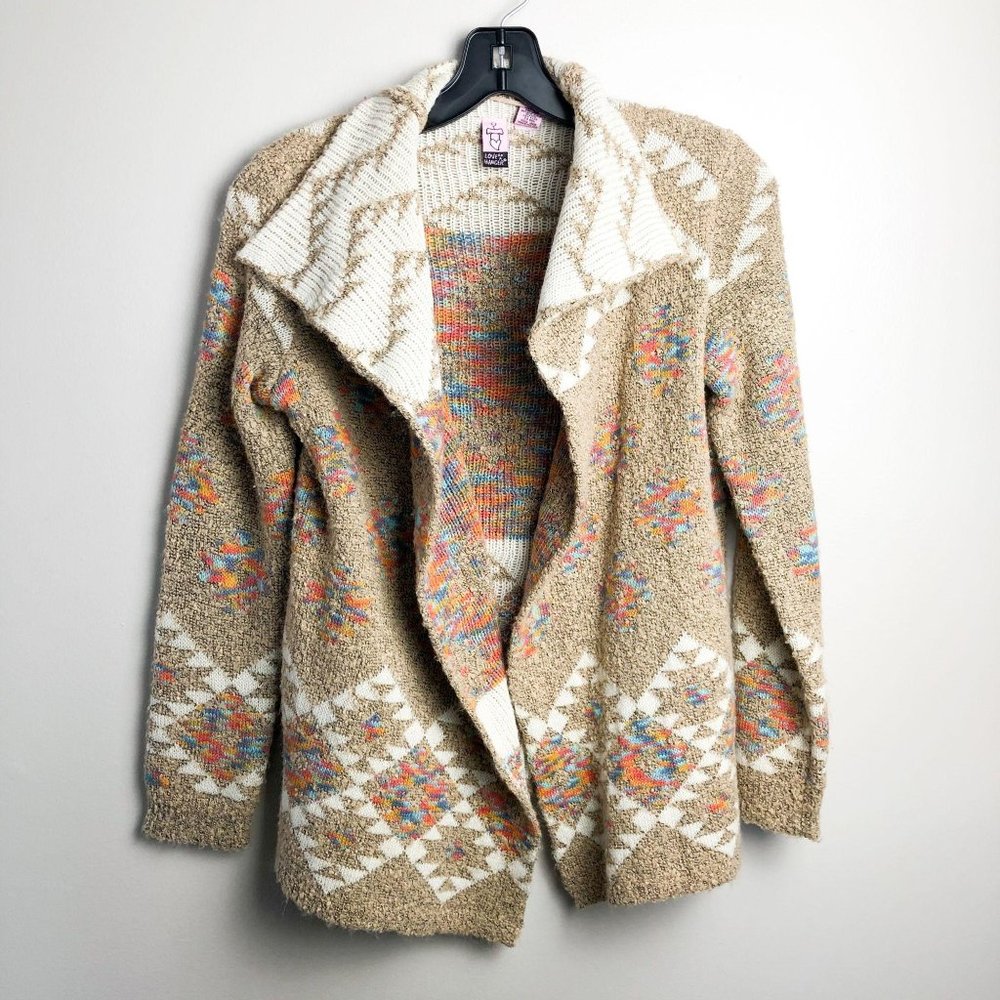 Love on a Hanger Pastel Aztec Open Cardigan